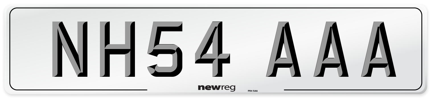 NH54 AAA Number Plate from New Reg